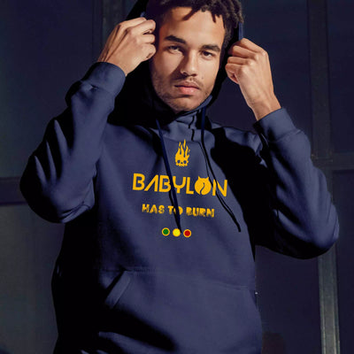 Hoodie Babylon Has to Burn marine par Jahman